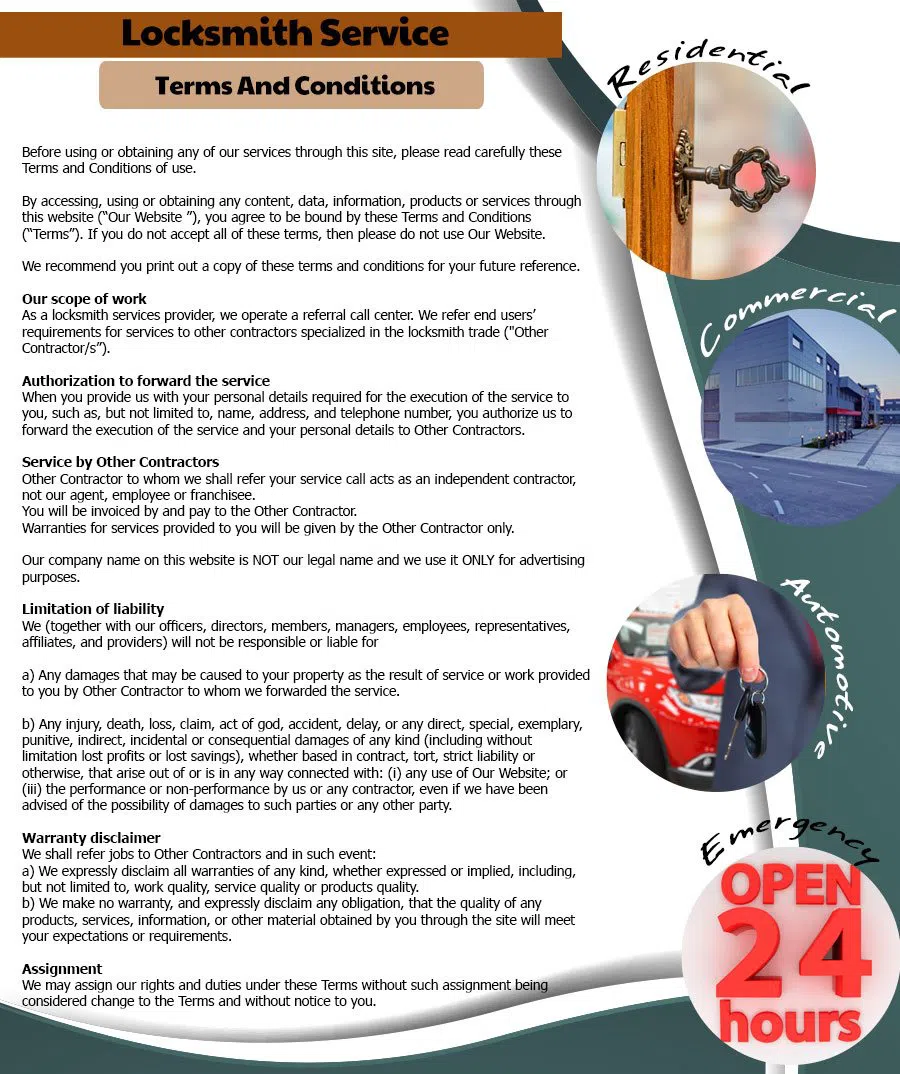 Interstate Locksmith Shop Mt Holly, NJ 609-373-6276 - Terms-and-conditions